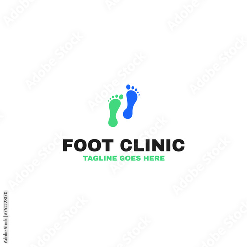 Foot Clinic Logo Design Concept Vector Illustration