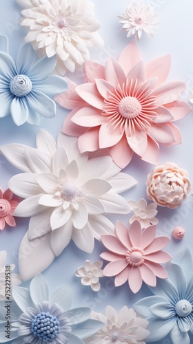 background with flowers in soft pastel colors.