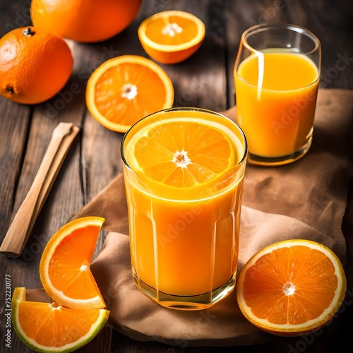 orange juice and orange