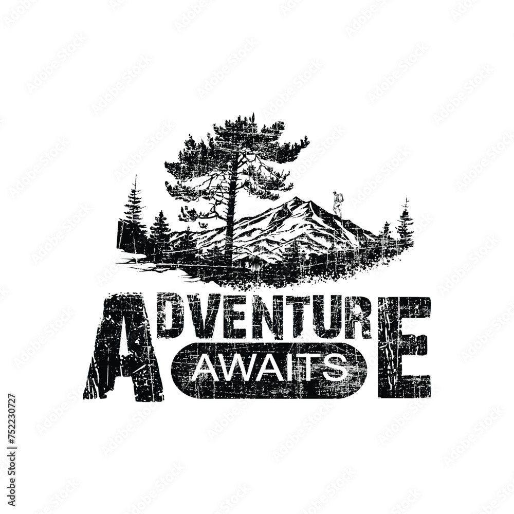 ADVENTURE AWAITS t-shirt design ADVENTURE AWAITS t-shirt design