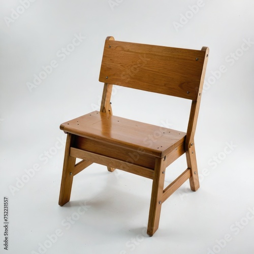 wooden chair isolated on white 