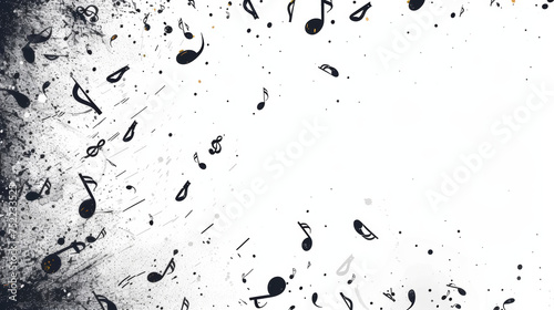 music on white background photo