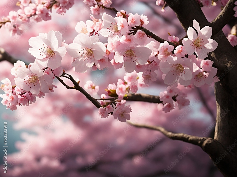 Cherry blossom in spring. Japanese sakura close up Cherry blossom in spring. Japanese sakura close up