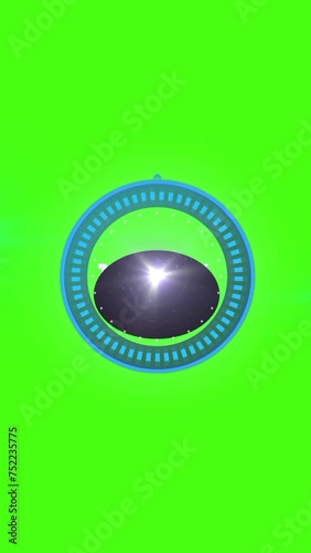 Countdown green screen technological theme