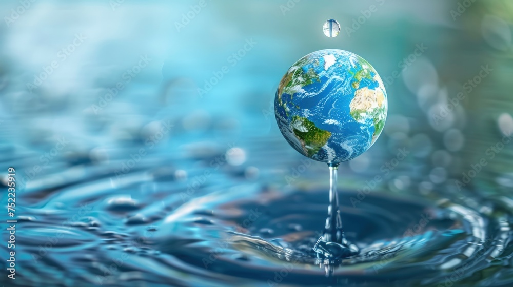 a drop of water symbol to commemorate World Water Day, Generative Ai a drop of water symbol to commemorate World Water Day, Generative Ai