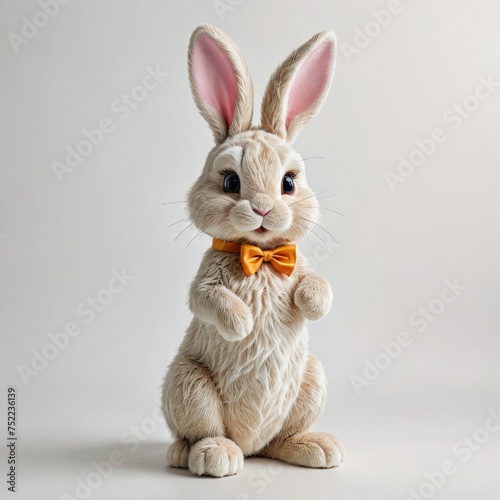 white bunny rabbit on a white background 