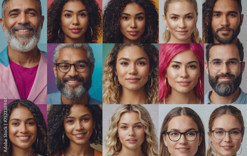 Ethnic and cultural diversity of people, concept of acceptance and inclusion and togethe Ethnic and cultural diversity of people, concept of acceptance and inclusion and togethe