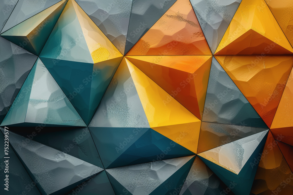 Abstract hyperrealism background geometric triangle shape background with the colors yellow Abstract hyperrealism background geometric triangle shape background with the colors yellow