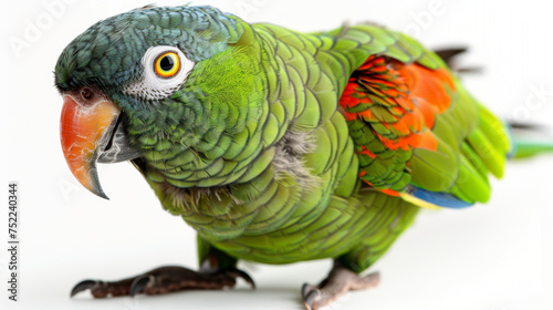 Parrot on white background photo