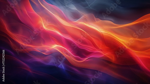 Colorful Abstract Painting of Smoke and Water
