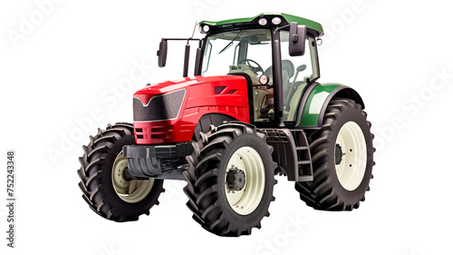 Tractor isolated on transparent or white background.  
