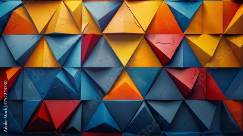 Colorful Wall With Various Shapes and Colors
