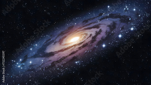 Illustration of galaxy and stars