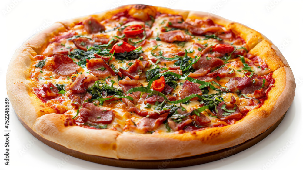 pizza on white background pizza on white background