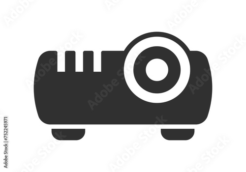 Projector sign black icon vector illustration