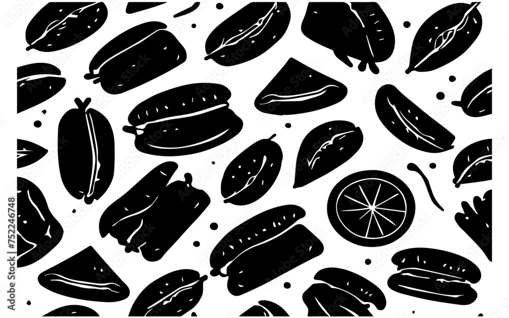 seamless pattern with cucumbers