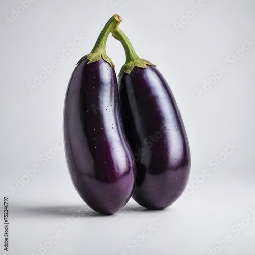 eggplants on a white background 