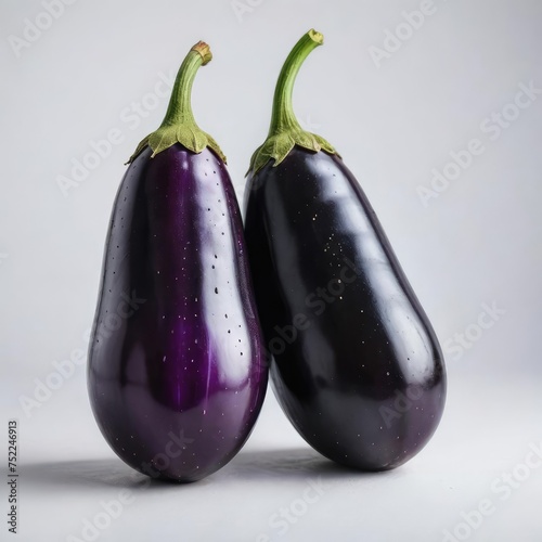 eggplants on a white background 