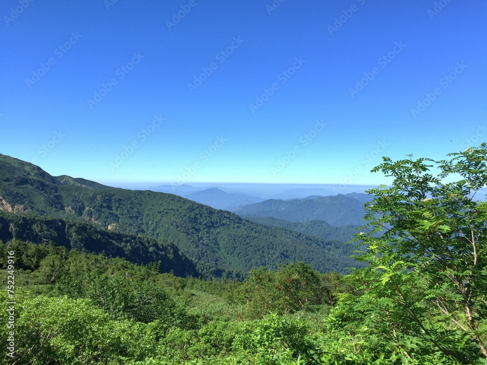 白山登山の景色