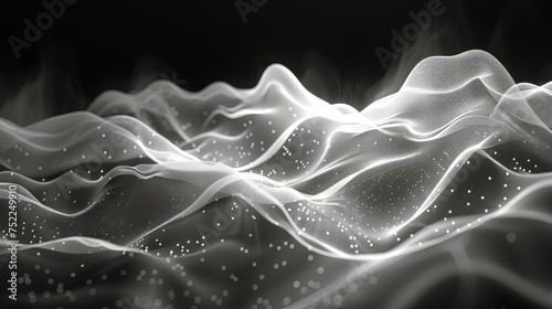 Wavy Fabric in Black and White