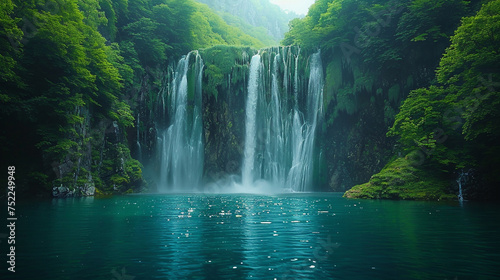 beautiful waterfall view