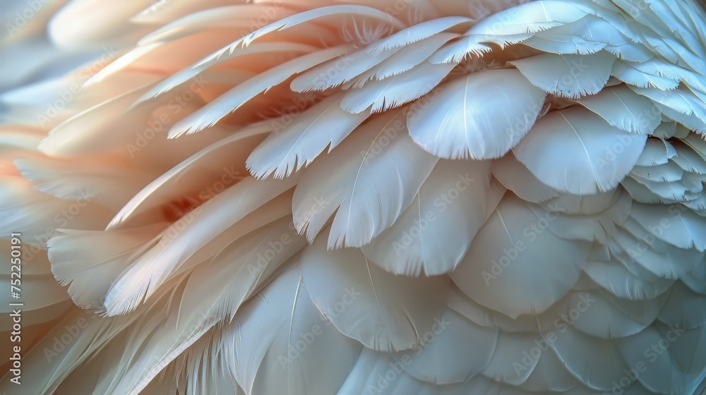 Obraz premium Close Up of Orange and White Feather