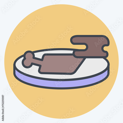 Icon Ragu Sach Moan. related to Cambodia symbol. color mate style. simple design editable. simple illustration