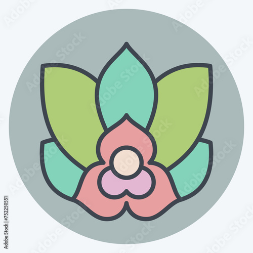 Icon Rumdul. related to Cambodia symbol. color mate style. simple design editable. simple illustration