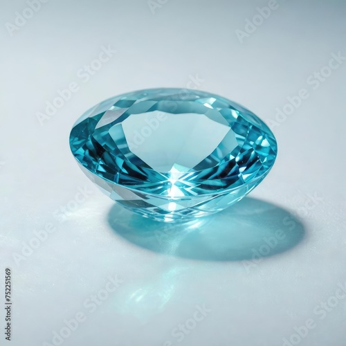 gemstones and diamond on white background 