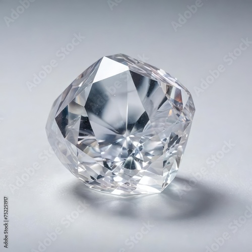 gemstones and diamond on white background 