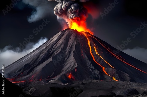 Explosion in the volcano