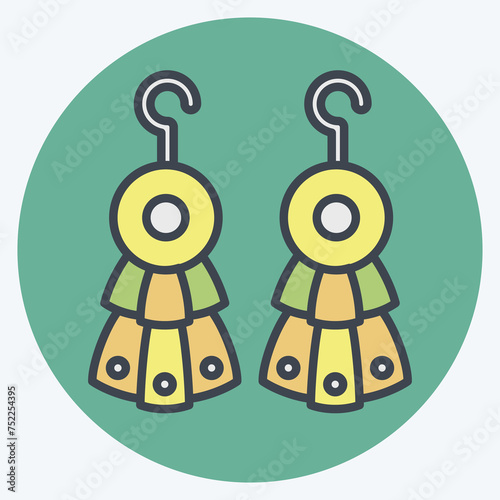 Icon Pabrik Earnings. related to Indigenous People symbol. color mate style. simple design editable. simple illustration photo