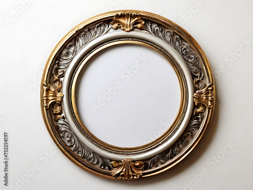 antique isolated golden frame pictures. vintage frame style isolated in white background.