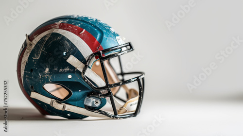 Rugby helmet on white background