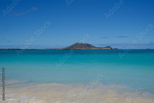 View of Mokapu Peninsula from Kailua Beach, Hawaii