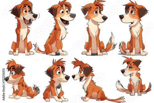 2-Vector AI Dog Character Set