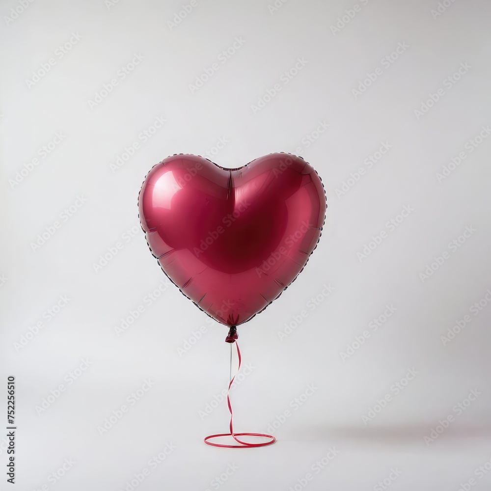 heart shaped balloon on white

