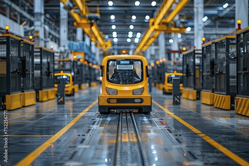 Autonomous vehicles deployed in factories improve workflow by reducing manual handling and enabling efficient material transport.