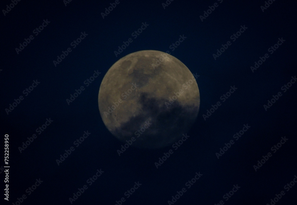 full moon over sky