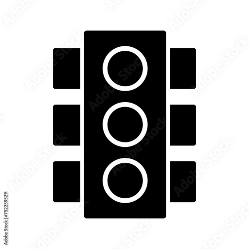 Traffic Light Vector Icon photo