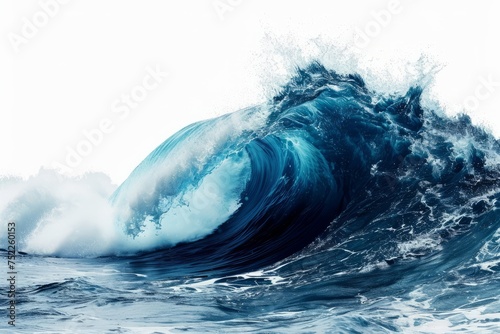 Ocean wave isolated on white background © STOCKAI