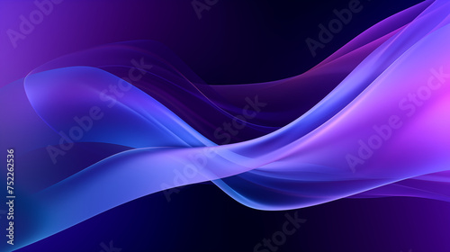 Blue and Purple Wave of Abstract Smoke with Bright Lines and Smooth Flow, a Light and Energetic Vector Illustration Background
