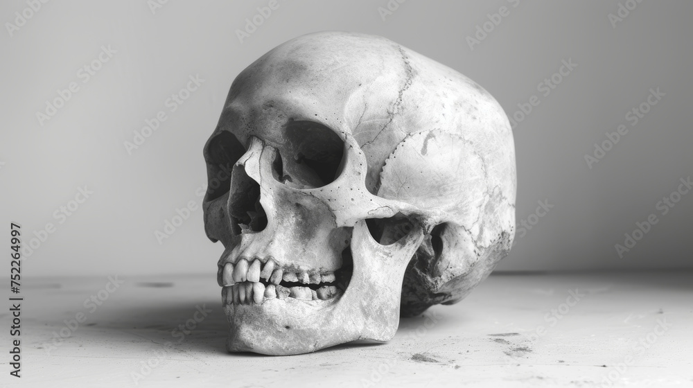 Obraz premium skull on white background