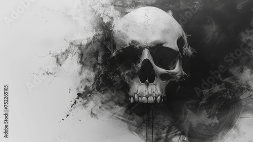 skull on white background