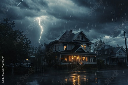 House standing strong in the storm © Zero Zero One