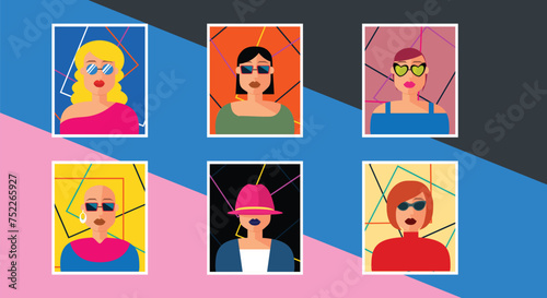 Trendy Fashion Portraits Avatar Collection