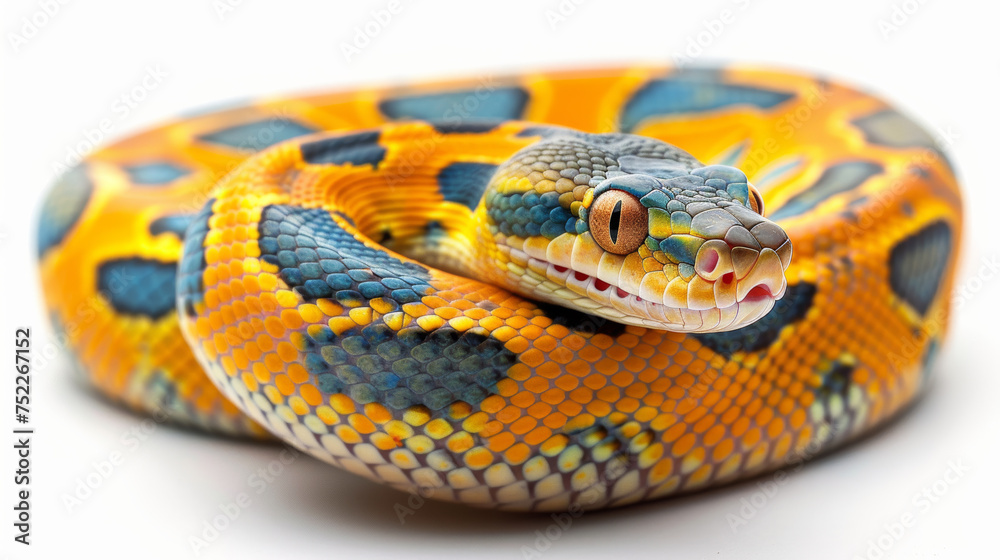 snake on white background snake on white background