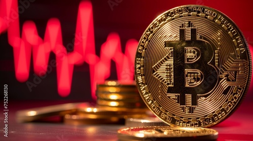 Bitcoin Price Decline on Red Market Chart