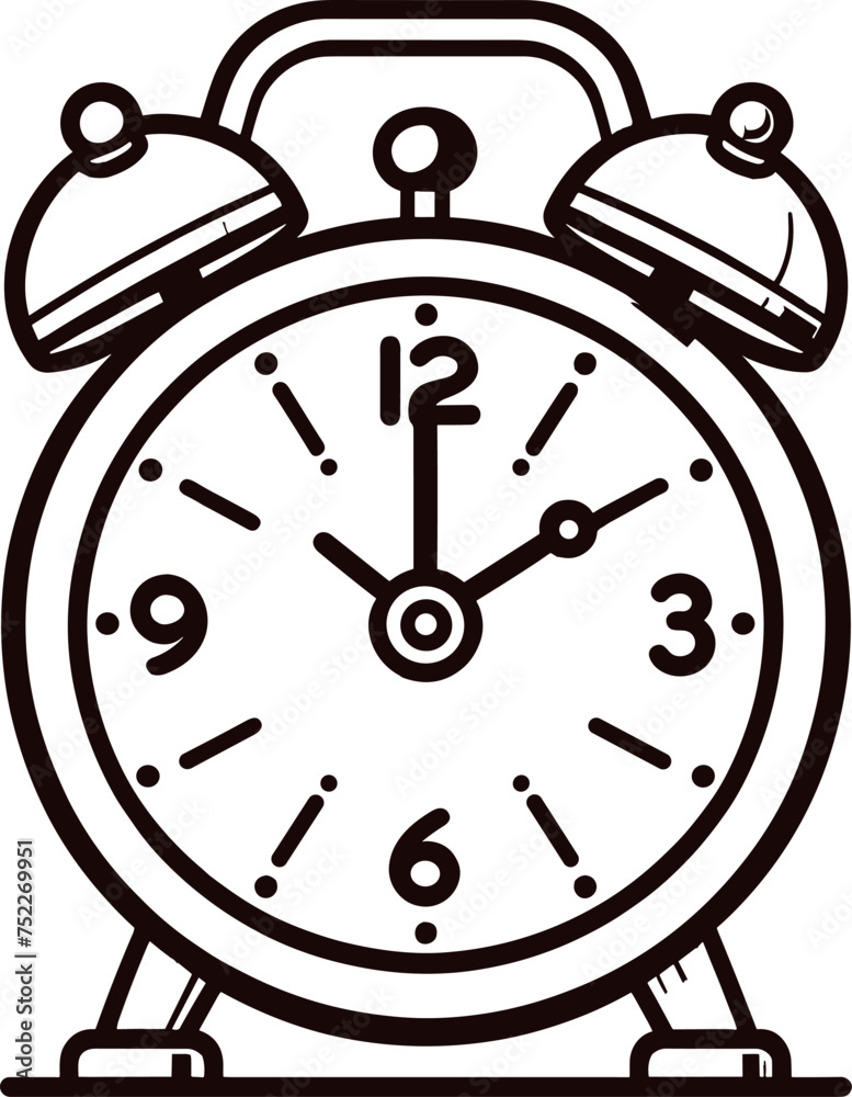 Outline Time clock isolated icon for web design Simple vector illustration generated by Ai Outline Time clock isolated icon for web design Simple vector illustration generated by Ai