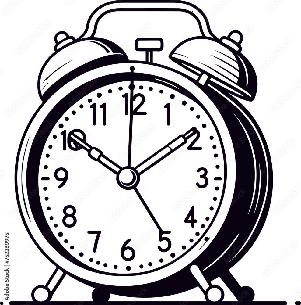 Outline Time clock isolated icon for web design Simple vector illustration generated by Ai Outline Time clock isolated icon for web design Simple vector illustration generated by Ai